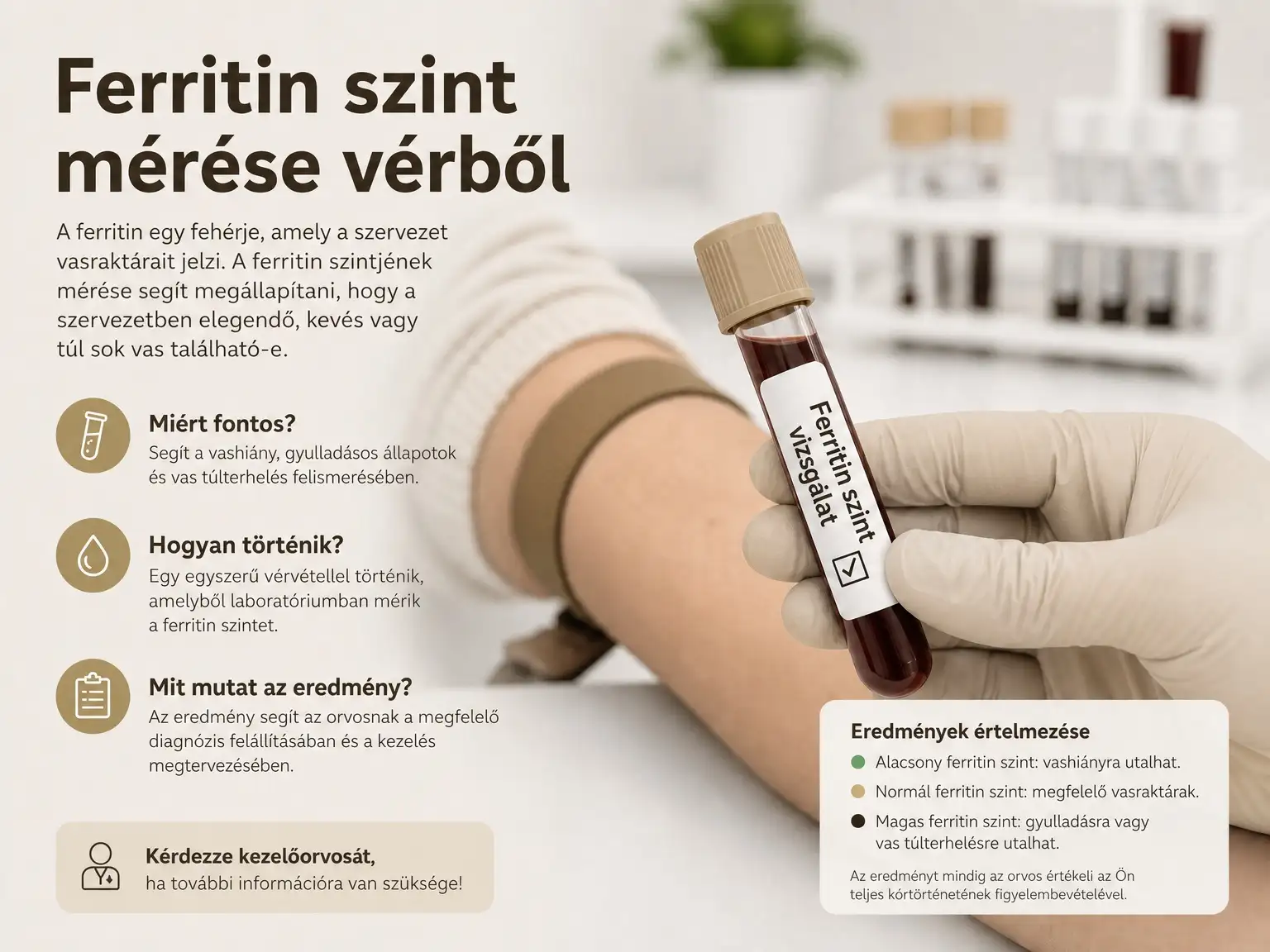 ferritin Ferritin szint mérése vérből. Miért fontos?